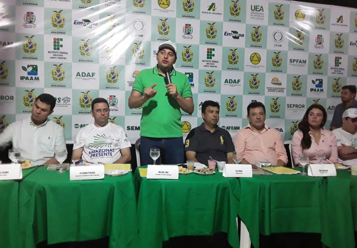 Wilson Lima assegura revitalização da agricultura, pesca e pecuária em Parintins