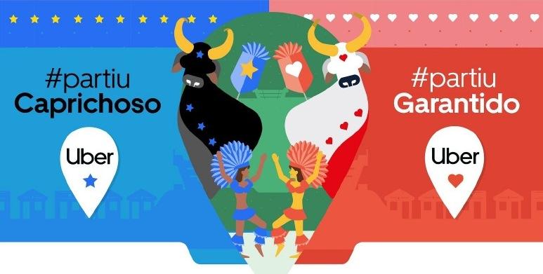 Uber leva os Bumbás Garantido e Caprichoso para o ensaio final  no Sambódromo de Manaus