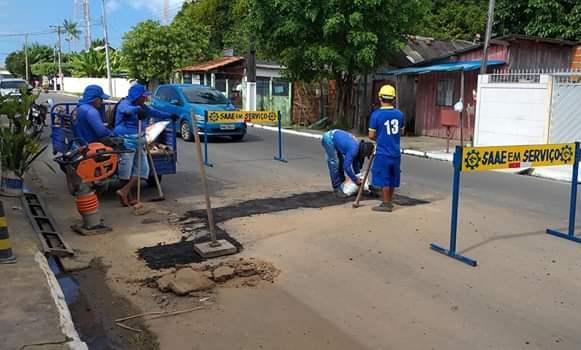 Saae instala nova tubulação hidráulica em trechos que apresentavam vazamento