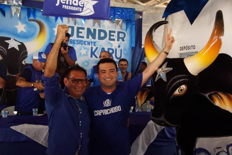 Caprichoso faz solenidade histórica para empossar Jender e Karu na presidência do boi no dia 31