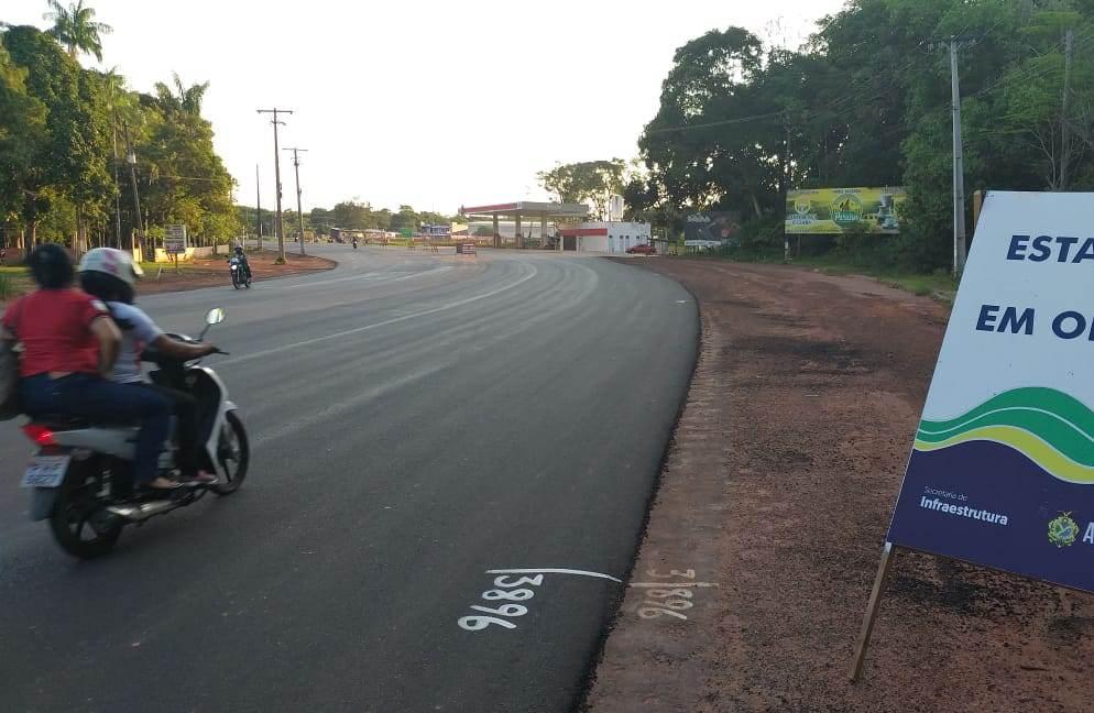 Governo do Estado duplica oito quilômetros da Rodovia AM-070