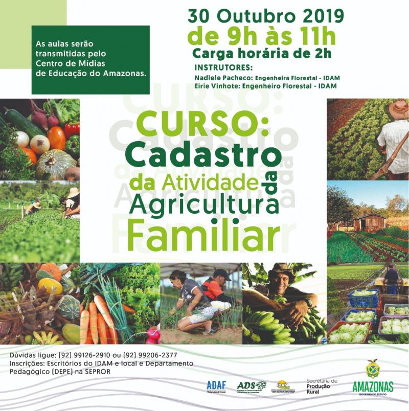 Sepror abre inscrição para curso de Cadastro da Atividade da Agricultura Familiar   