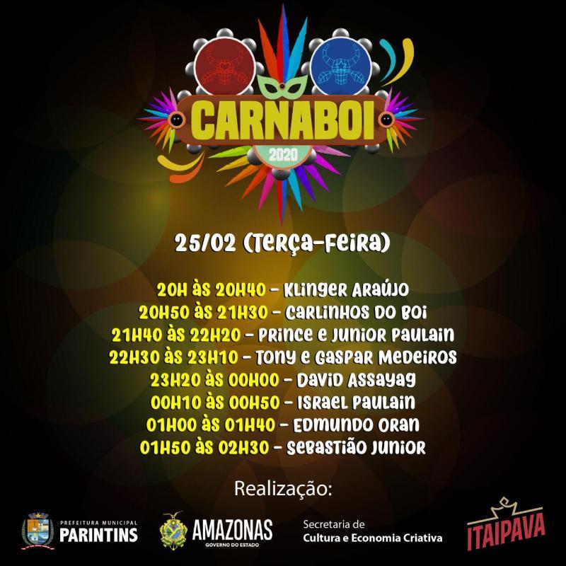 Caprichoso e Garantido prometem encerrar Carnaboi com chave de ouro, nesta terça-feira, em Parintins