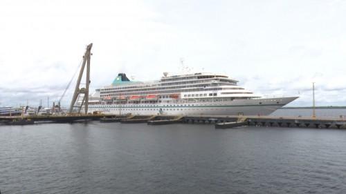 Último navio da temporada de cruzeiros passa por inspeção no Porto de Manaus