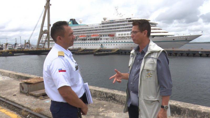 Último navio de temporada de cruzeiros passa por inspeção no Porto de Manaus