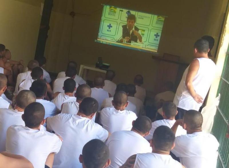Presos do regime fechado de Itacoatiara recebem orientações para prevenção ao novo coronavírus Presos do regime fechado de Itacoatiara recebem orientações para prevenção ao novo coronavírus