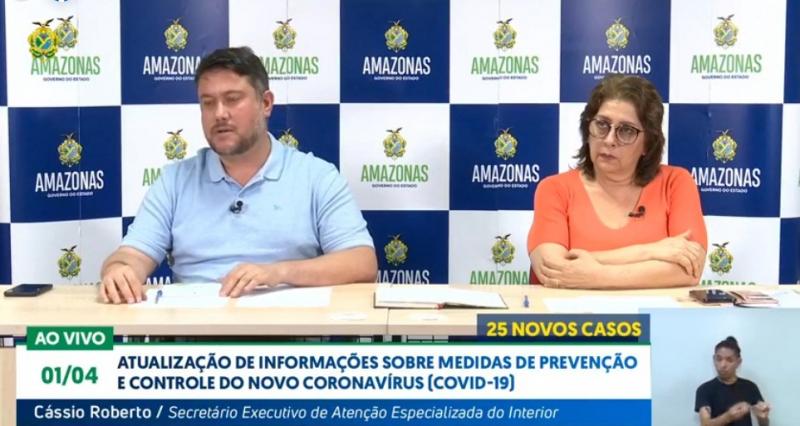 Amazonas registra 200 pessoas com a covid-19; sendo 25 novos casos 