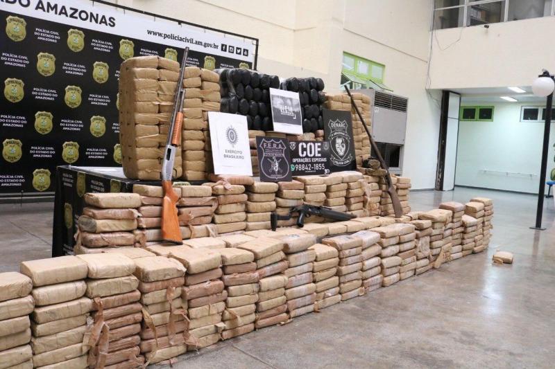 Em Maraã, polícia apreende meia tonelada de drogas avaliada em R$ 2,1 milhões 