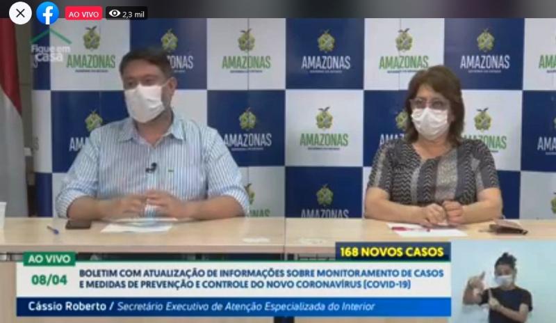 Chega a 804 casos do novo coronavírus no Amazonas, com 30 mortes Chega a 804 casos do novo coronavírus no Amazonas, com 30 mortes