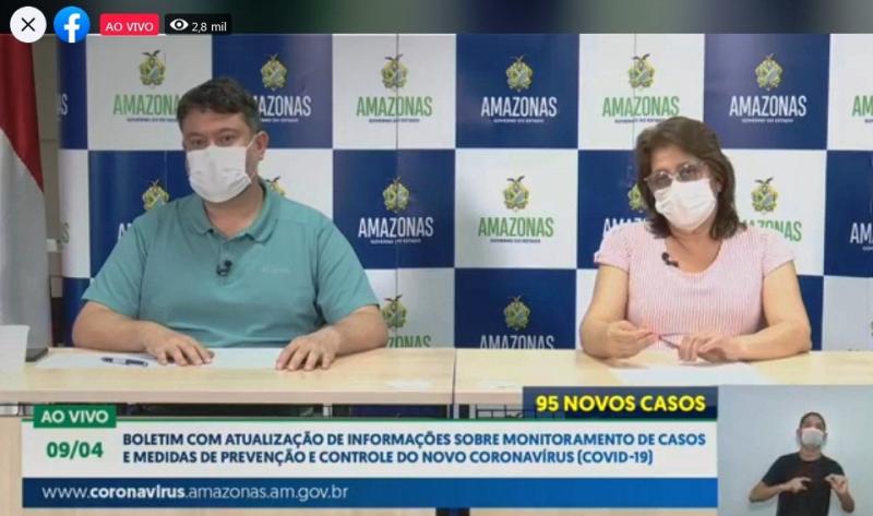 Amazonas registra 899 casos de Covid-19, com 95 novas infecções