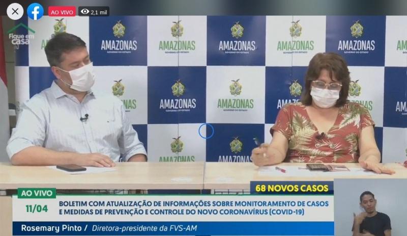 Amazonas registra 1.050 casos de coronavírus, com 68 novos infectados