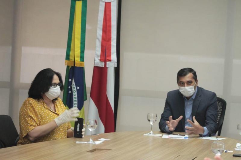 Wilson Lima se reúne com ministra Damares Alves para alinhar ações de combate ao coronavírus do Amazonas