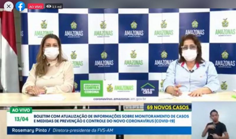 Amazonas registra 69 novos casos confirmados de Covid-19, que totalizam 1.275 pacientes positivos