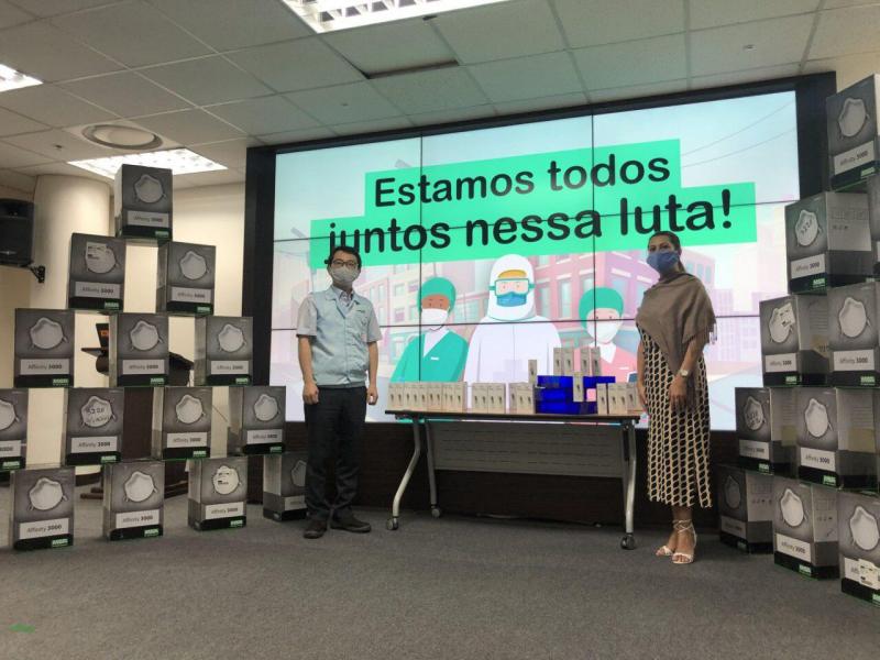 Susam recebe doação de 3 mil máscaras e 50 termômetros feita por empresa coreana do Polo Industrial