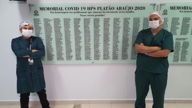 Platão Araújo inaugura memorial em homenagem a profissionais que atuaram no combate à Covid-19