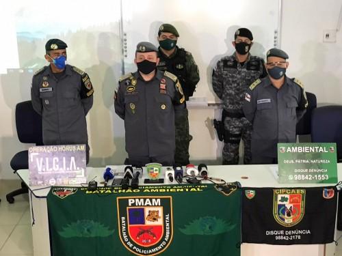 Polícia Militar confisca 900 toras de madeira ilegal, em maior apreensão nos últimos quatro anos