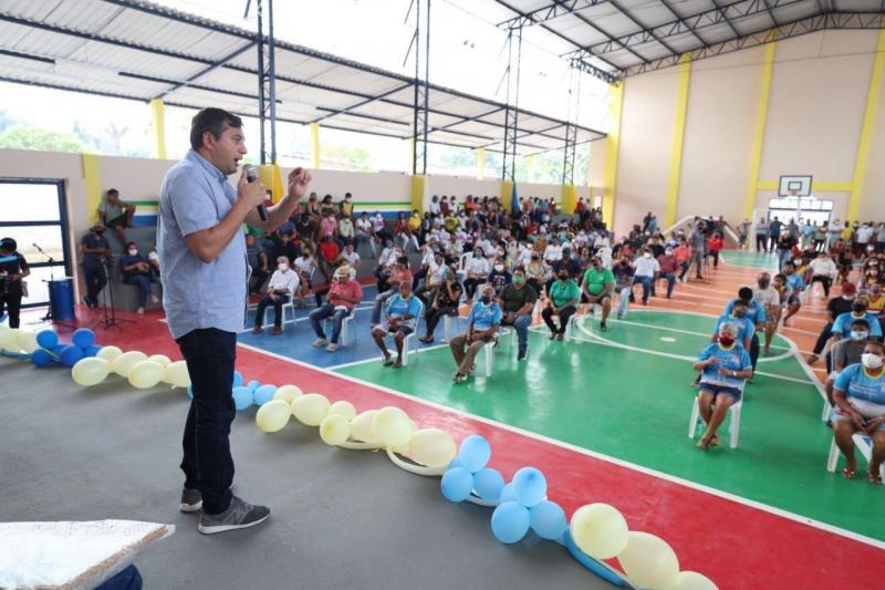Wilson Lima inaugura hospital e quadras poliesportivas em Novo Aripuanã