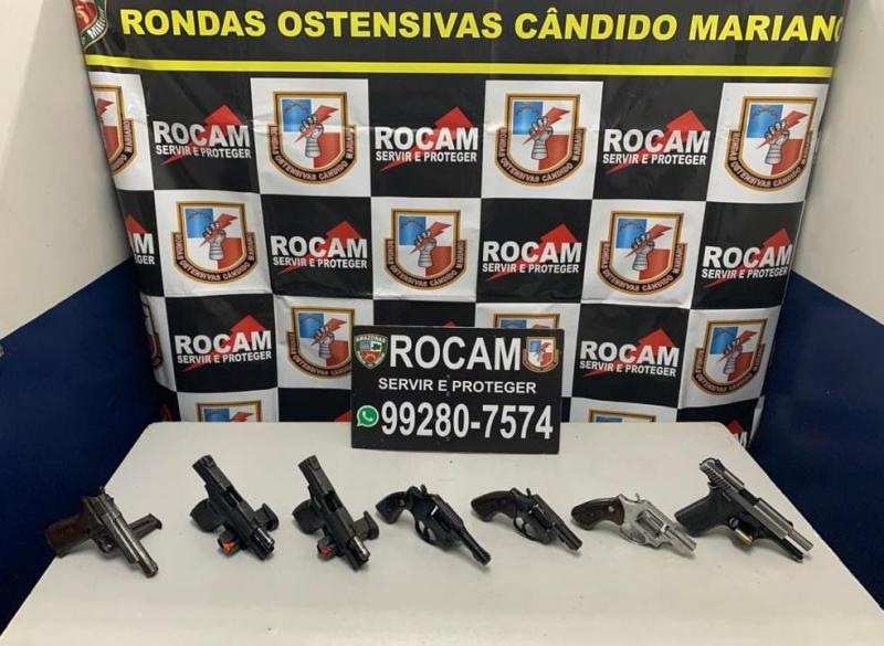 Equipe da Rocam apreende adolescente com arsenal de armas de fogo no Novo Aleixo