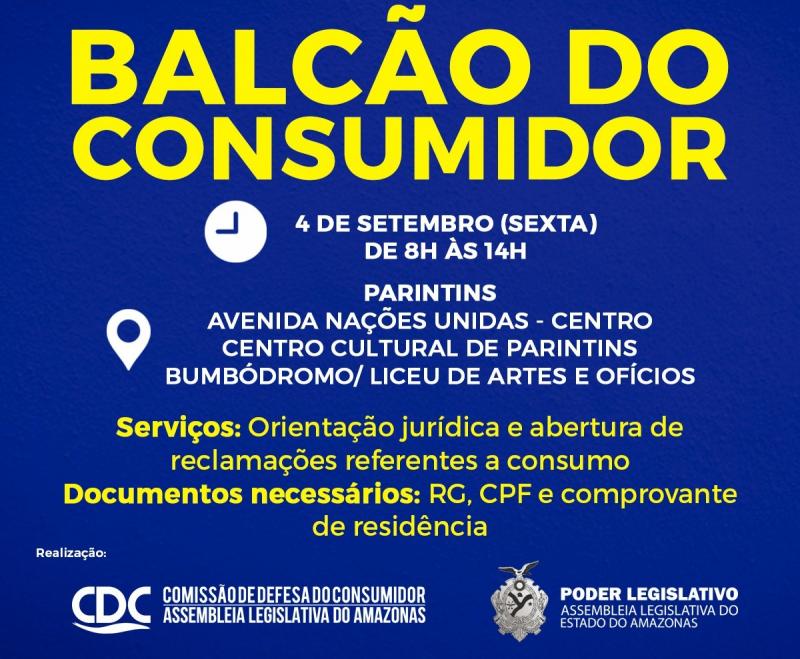 Comissão de Defesa do Consumidor da Assembleia Legislativa realiza ação itinerante na sexta-feira, em Parintins