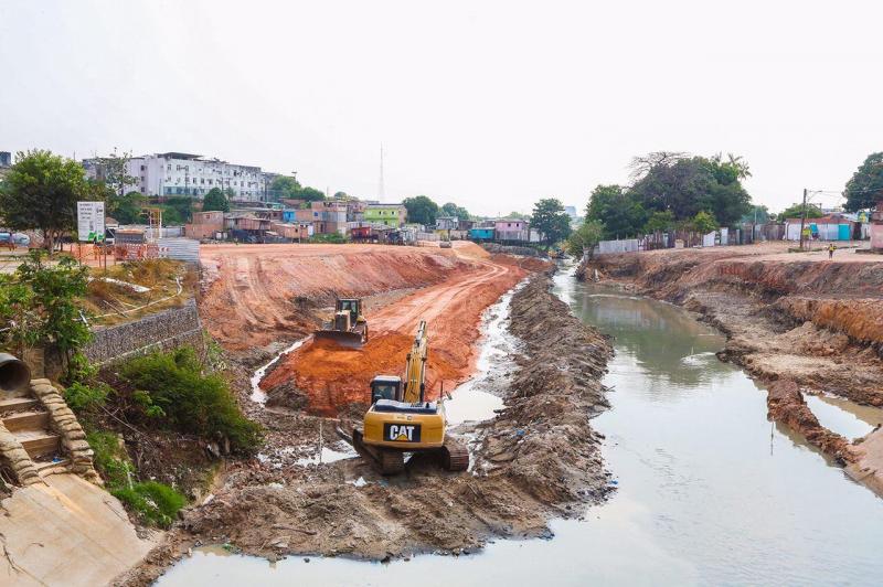 Governo do Estado inicia desvio no Igarapé do 40 para o andamento das obras do Prosamim