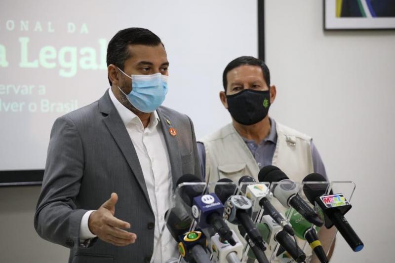 Ao lado do vice-presidente, Wilson Lima afirma que proteção da floresta e do cidadão é prioridade Governador frisou importância de parcerias internacionais