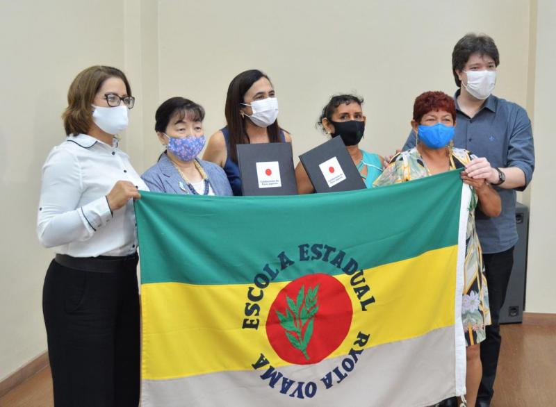 Escola de Parintins ganha quadra poliesportiva após parceria entre Secretaria de Educação e Consulado-Geral do Japão