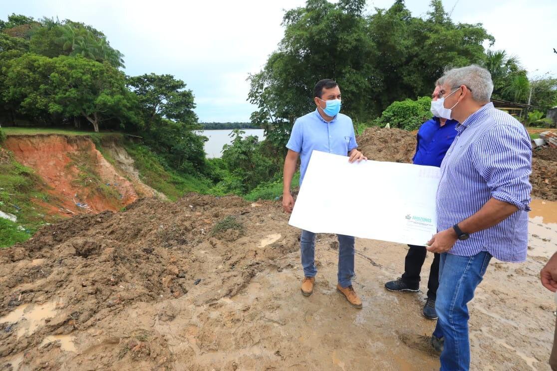 Wilson Lima anuncia obras de recuperação na orla do município de Japurá