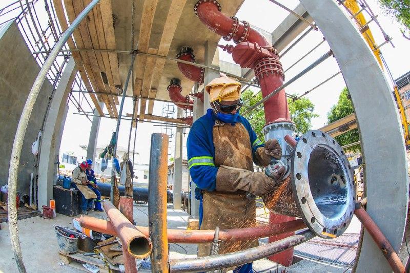 Obras de Estação de Tratamento de Esgoto do Prosamim alcançam 89% de execução
