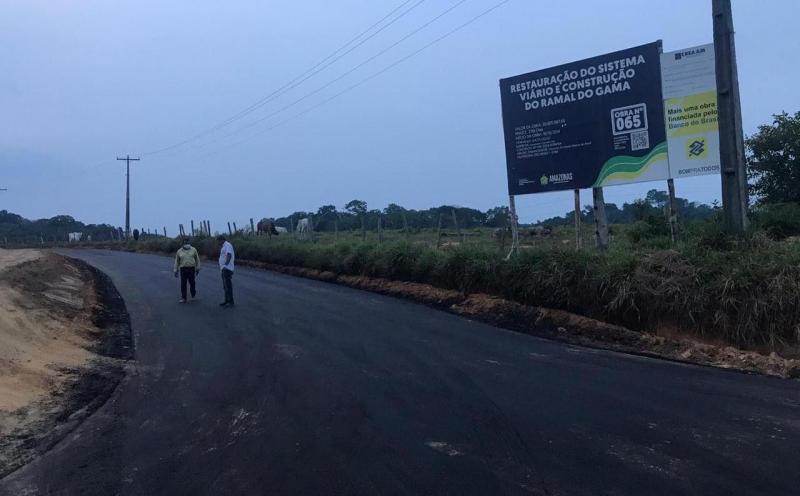 Governo do Amazonas conclui obra de revitalização do sistema viário e do Ramal do Gama, em Guajará