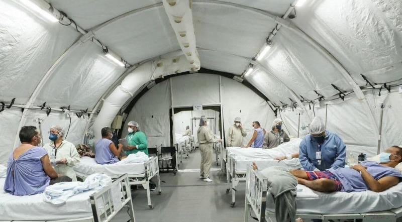 Enfermaria de campanha do Hospital Delphina Aziz contará com equipe multiprofissional