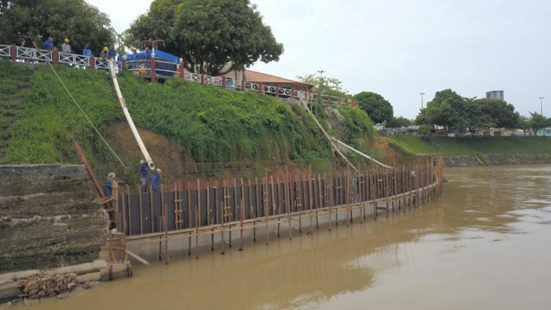 Muro de Arrimo está conforme o projeto e execução chega a 70%, afirma engenheiro da Semosp