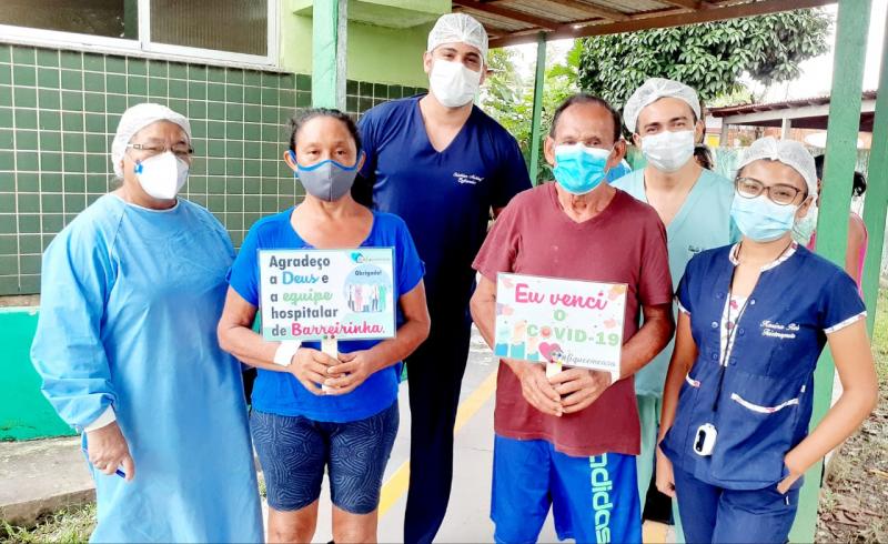 Em Barreirinha, dois pacientes recuperados da Covid-19 recebem alta do hospital