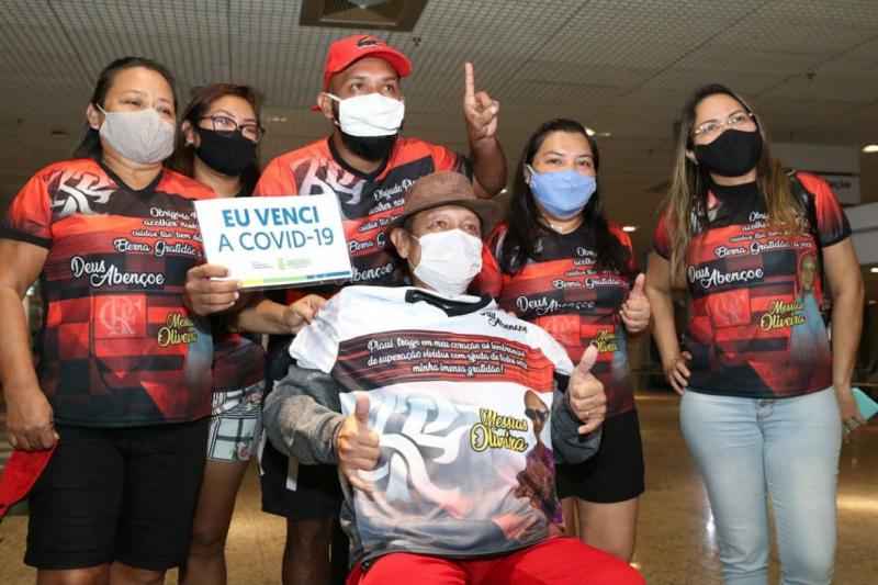 Primeiro paciente transferido do Amazonas para tratamento da Covid-19 retorna a Manaus