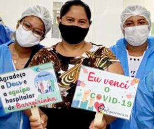 Paciente tem alta médica após superar a Covid-19 nesta sexta-feira (05/03) em Barreirinha