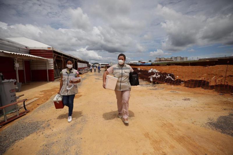 Monitoramento da FVS detecta 5% de trabalhadores com Covid-19 em canteiros de obras