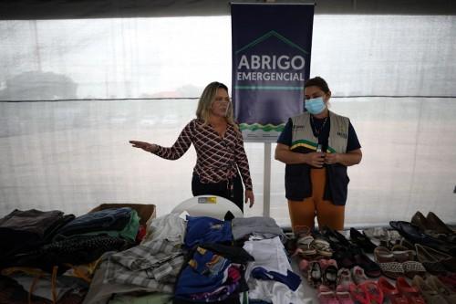 Sejusc arrecada doação de itens de vestuário masculino para acolhidos em abrigo emergencial