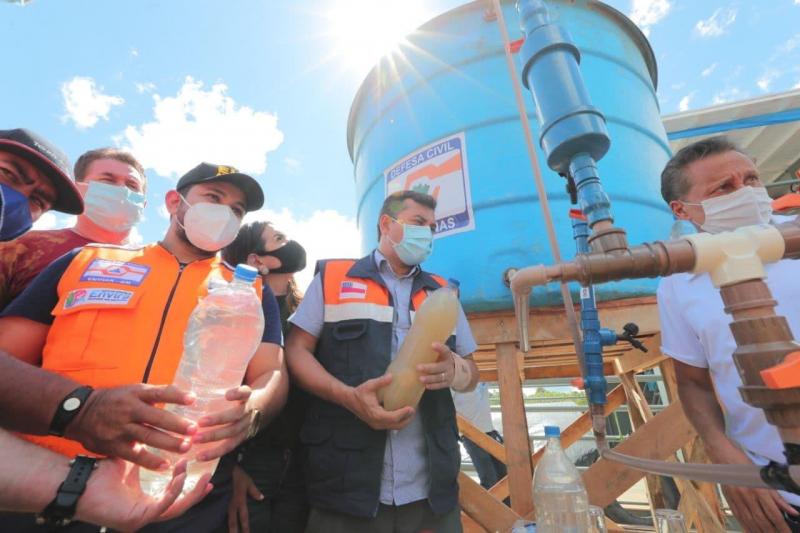 Wilson Lima vistoria funcionamento de Estações de Tratamento de água em Envira
