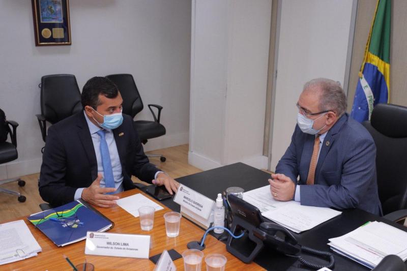 Wilson Lima apresenta plano e pede apoio ao ministro da Saúde para enfrentamento de eventual terceira onda da Covid-19
