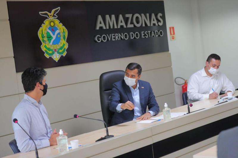 Governador Wilson Lima recebe presidente do BNDES e investidores