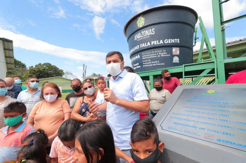 Governador Wilson Lima anuncia investimento na rede de abastecimento de água de Autazes