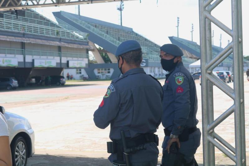 Polícia Militar reforça patrulhamento e garante segurança em postos de vacinação durante a campanha 'Vacina Amazonas'