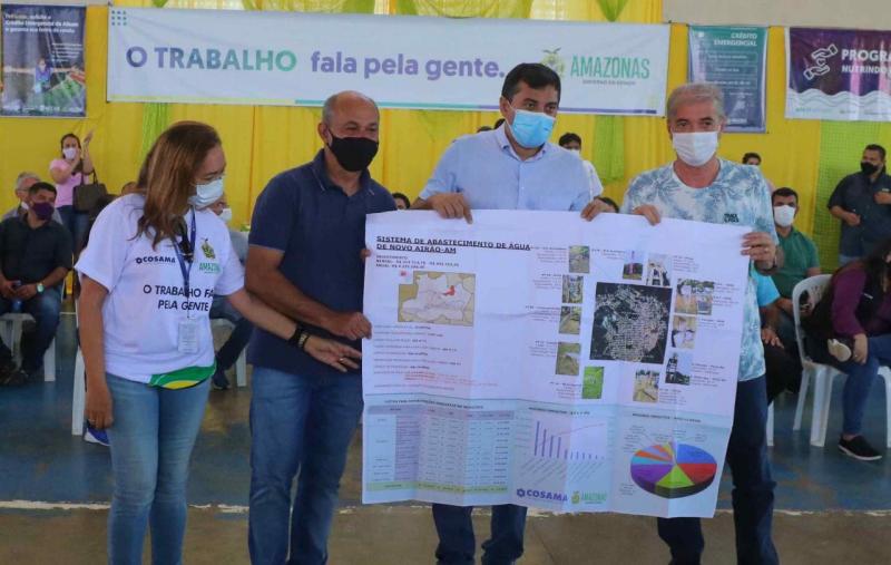 Wilson Lima anuncia R$ 4,3 milhões em sistema de água e novo pacote de obras para Novo Airão