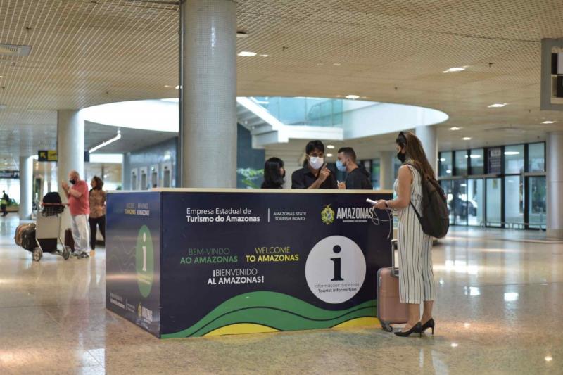 Amazonastur reativa Centro de Atendimento ao Turista no aeroporto de Manaus