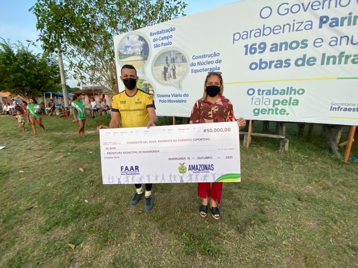 Esporte de Nhamundá recebe investimento de R$50 mil do Governo do Amazonas