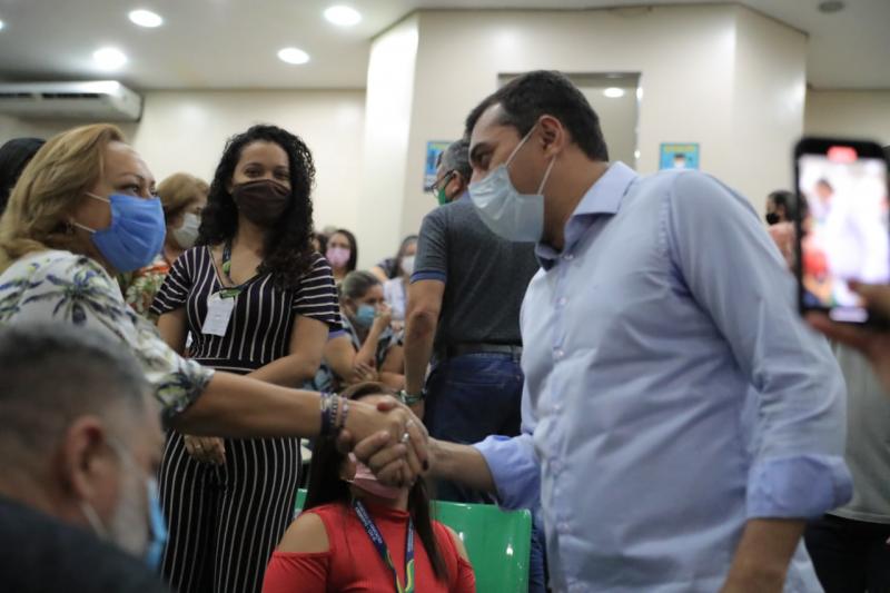 Em treinamento para início da entrega do Auxílio Estadual permanente, Wilson Lima destaca trabalho dos servidores