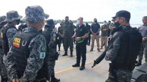 Em Coari, secretário de Segurança do Amazonas recebe comitiva do GSI/PR na Base Arpão