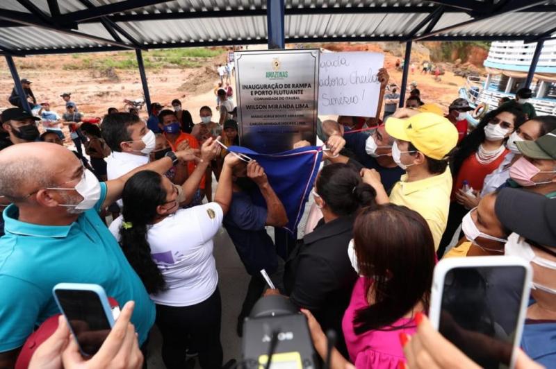 Wilson Lima inaugura porto flutuante na comunidade de Itaubal, em Itacoatiara
