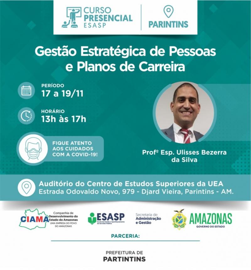 Governo do Estado oferece curso gratuito para funcionários públicos, em Parintins