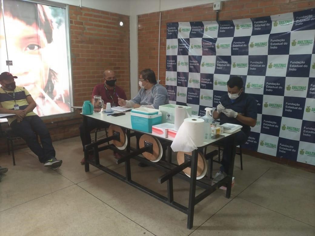 Fundação Estadual do Índio realiza exames de Covid-19 em servidores Fundação Estadual do Índio realiza exames de Covid-19 em servidores