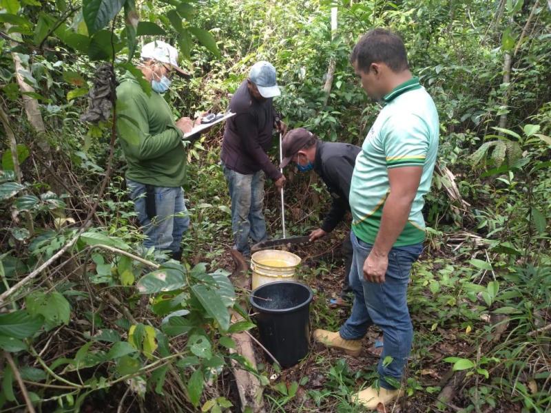 Sempa coleta amostras de solo para orientação técnica da produção mecanizada no Laguinho